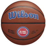 Wilson Basketball, Team Alliance Model, DETROIT PISTONS, Indoor/Outdoor, Mixed Leather, Size: 7