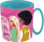 Tasse Rose pour Enfants Plastique BARBIE De 350 ML Appropriée Au Micro-Ondes