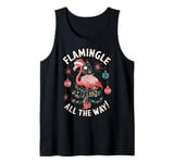 Funny Christmas Flamingle All The Way Flamingo Xmas Party Tank Top