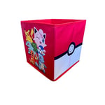 Character World Pokemon Officially Licensed Storage Boxes | 2 pack Foldable Storage Cubes Posse Design | Perfect For Organising Children's Room, Kids Playroom