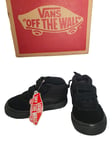 Vans Ward Mid V Black Suede Canvas Kids Trainers Size UK 4 EU 20