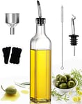 Showvigor Bouteille Huile, Kit de Distributeur D'huile D'olive 500ml, Bouteille D'huile Avec bec Verseur, Récipient pour Bouteille D'huile D'olive pour la Cuisine et le Barbecue