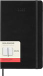 Moleskine Daily Planner, Agenda Journalier 12 Mois 2025, Couverture Rigide et Fermeture Élastique, Couleur Noir, Format Large 13x21 cm