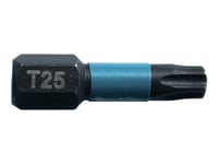 Makita Impact Black - Impact Screwdriver Bit - 2 Delar - Torx - T25 - Hexagonalt - Längd: 25 Mm