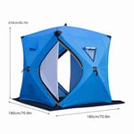 BLUE Portable Ice Fishing Shelter Easy Set-up Winter Fishing Tent Ice Fish TD