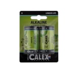 Calex alkaliska batterier LR20 / D 1,5V 2-pack