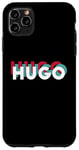 Coque pour iPhone 11 Pro Max Hugo Name Chemise humoristique avec nom rétro Hugo années 80