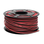 Rouleau de Câble Électrique de 100 m | Parallèle | Section 2 x 1,5 mm2 | Couleur Noir et Rouge