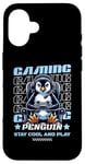 iPhone 16 Gaming Penguin Video Game Graphic For Men Boys Women Kids Case