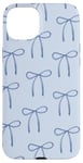 iPhone 15 Plus Aesthetic Blue Ribbon Bows Coquette Bow Girl Case