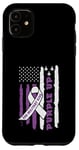 Coque pour iPhone 11 Purple Up For Military Kids Drapeau américain USA