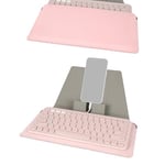 GEEKRIA Housse de Clavier compacte avec Support pour Smartphone et Tablette, Housse de Clavier Compatible avec Logitech K380 sans Fil, Clavier Magique, OMOTON Ultra Fin Bluetooth (Rose)