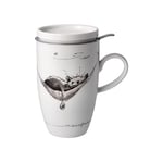 Goebel 26-500-27-1 Tasse à thé avec infuseur en porcelaine fine - Couleur : multicolore - Dimensions : 11,5 x 8 x 14 cm