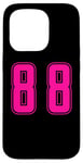 Coque pour iPhone 15 Pro Pink Numéro 88 Équipe Junior Sports Uniforme Pink Numéroté