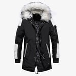 Doudoune Homme Hiver Outwear Blouson Sport Chaud Manteau Militaire Parka Fausse Fourrure Avec Coupe-Vent Vêtement Masculin