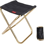 Linghhang - Chaise de camping - Mini tabouret noir Chaise de camping pliante portable Pêche Randonnée bbq Voyage