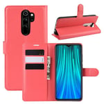 Xiaomi Redmi Note 8 Pro      Pu Wallet Case    [Red]