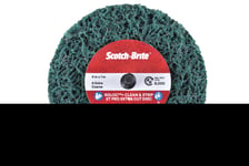 Scotch-brite™ roloc™+ clean & strip xt pro extra cut sliperondell, 150 mm x 13 mm x 6 mm, a xcrs, grønn