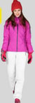 SJIUH Combinaison de Ski,Combinaison de Ski Femme Veste de Ski Blanche Femme Costumes de Snowboard Femme Combinaison de Sport d'hiver Ski Montagne Snowboard Vêtements de Neige, Ensemble Blanc ro