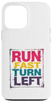 iPhone 13 Pro Max Run Fast Turn Left - Funny Track Runner Motivational Fitness Case