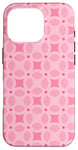 Coque pour iPhone 16 Pro Pink Rounded Rectangles Circles Ovals Dots Youthful Pattern