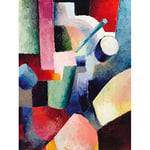 August Macke Colored Composition Of Forms 1914 Large Art Print Poster Wall Decor Premium Mural