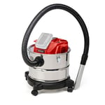 Einhell Power X-Change 18V Cordless Ash Vacuum Cleaner For Wood Burner - 100mbar Suction Power, 15L Container, Filter Cleaning System - TE-AV 18/15 Li C Solo (Battery Not Included)