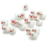 Armena Lot de 20 Mini Figurines d'animaux pour décoration de Jardin Jaune 1,2 x 1,75 cm