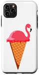 Coque pour iPhone 11 Pro Max Glace Gaufrier Boule de glace Flamant rose