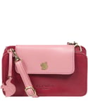 Conkca London Womens 'Little Wonder' Orchid & Blush Leather Cross Body Clutch Bag - Pink - One Size