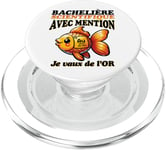 2025 Nouvelle Bachelière Femme Mention Science Poisson en Or PopSockets PopGrip pour MagSafe