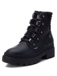 Refresh Bottines militaires pour femme - Noir - Noir , 37 EU EU