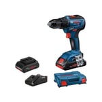 Perceuse visseuse sans fil 18V GSR 18V 55 avec 2 batteries Procore 4Ah et coffret L CASE BOSCH