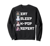 Eat Sleep K-Pop Repeat Anime Girl Korean Music Kpop Merch Sweatshirt