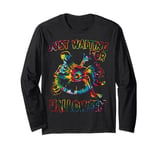 I'LL JUST WAIT Quiet Halloween Teacher Skeleton Meme tie dye Long Sleeve T-Shirt