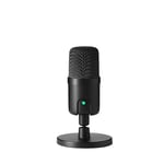 Amazon Basics Mini USB Condenser Microphone for Streaming, Gaming and Podcasting, with Cardioid Pickup, Black