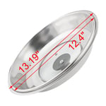 Glass Top Stainless Steel Cookware Skillet Frying Pan Knob Lid Cover 33.5cm Dia