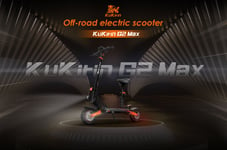 KuKirin G2 Max 10-tums off-road pneumatiska däck elektrisk skoter, 1000W motor, 48V20.8Ah batteri, maxhastighet 55km/h, höjdjusterbar stolpe.