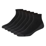 Hanes Men's Max Cushioned Double Tough Ankle Socks (6 Pairs), Black