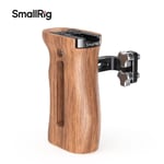 SmallRig Side Wooden Handle Grip with Threaded Holes &Cold Shoe Mount for Camrea