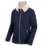 Regatta Polaire matelassée Tayla avec garnissage en Similicuir, col bordé de Fausse Fourrure et Ouverture zippée Polaire Femme Navy FR : XL (Taille Fabricant : 46)