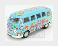 1:43 Corgi Volkswagen T1 Minibus Peace & Love 1961 Light Blue CC02738 Modellino