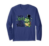 Just a Girl Who Loves Turtles Funny Cute Turtle Lover Long Sleeve T-Shirt