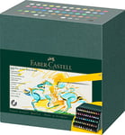 Faber-Castell 167193 - Crayons à encre de Chine Pitt Artist Pen Brush, boîte d'atelier de 60, set de pinceaux