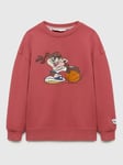 Mango Kids' Looney Tunes Sweatshirt, Red