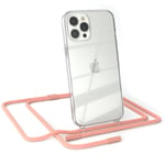 Mobile phone chain for Apple iPhone 12 Pro Max cover with adjustable band coral