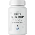 Holistic K2+D3-vitamin i olja Kosttillskott 60 st