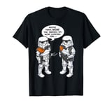 Star Wars Stormtroopers Cartoon Looking For Droids T-Shirt