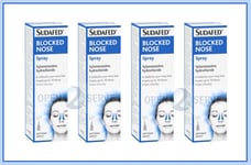 4x Sudafed - Blocked Nose Nasal spray - Non-Drowsy | Lasts Up to 10 Hours - 10ml