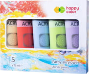 Happy Color A Set Of Acrylic Paints 5 Pcs X 75 Ml Mix B Happy Color